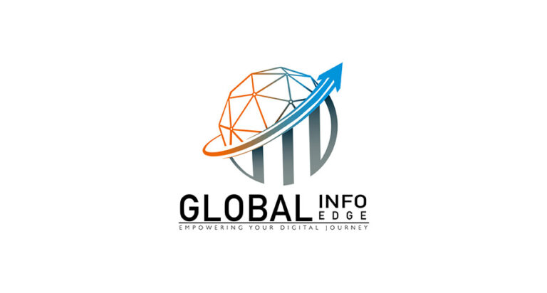 Global info edge logo square color logo design