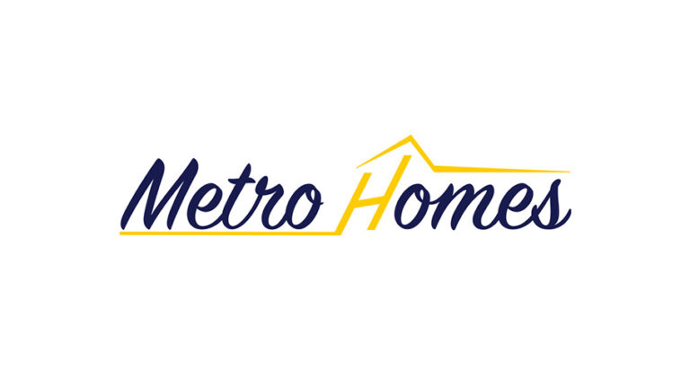 Metro homes logo rectangle color logo design