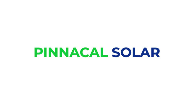 Pinnacal Solar logo rectangle logo design