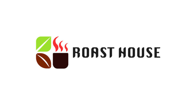 Roast House logo rectangle color logo design